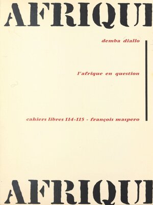 cover image of L'Afrique en question